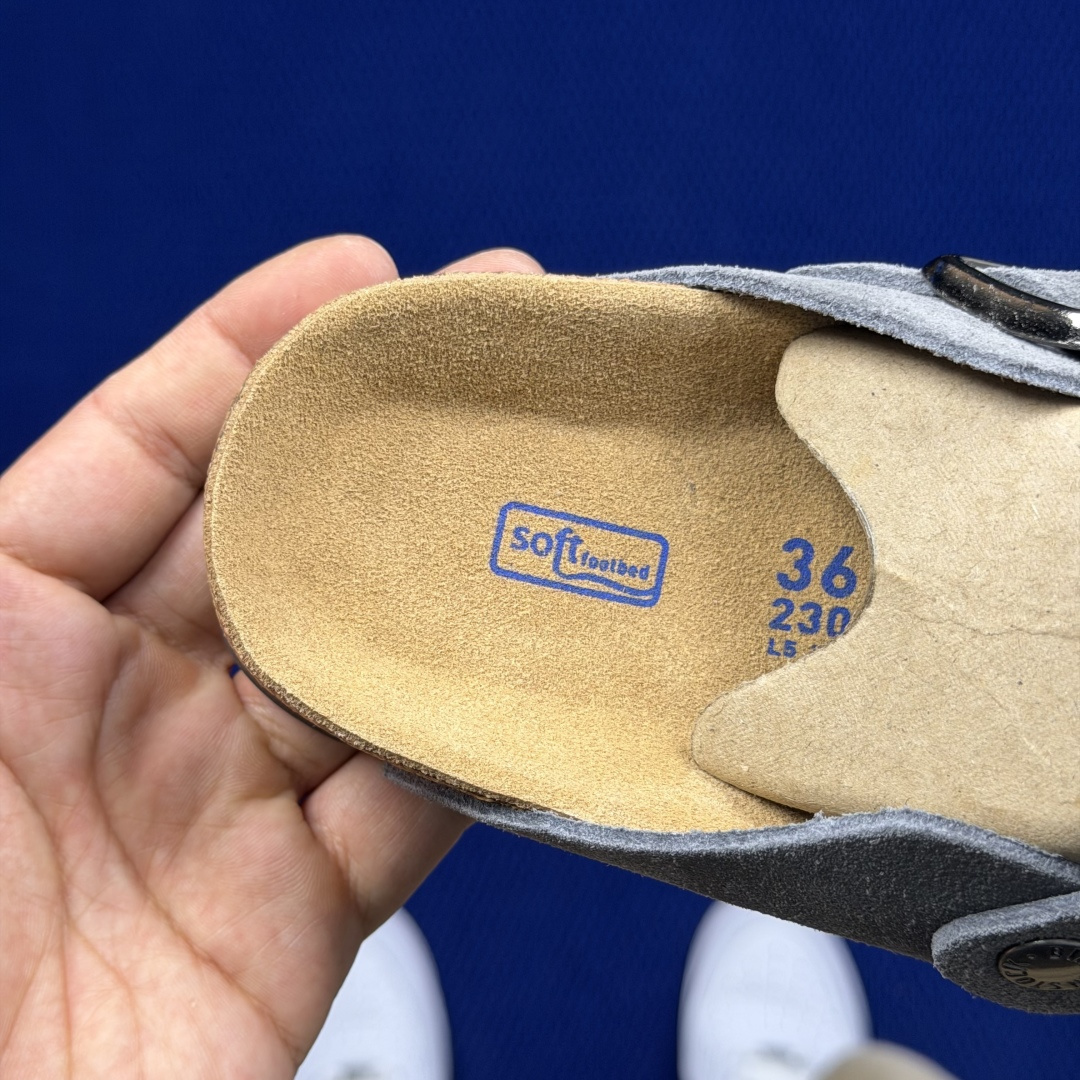 勃肯birkenstock 单排扣半拖鞋7色强势重新回溯，颜色色卡精选主力输出！【优质牛皮翻毛皮】【木糠