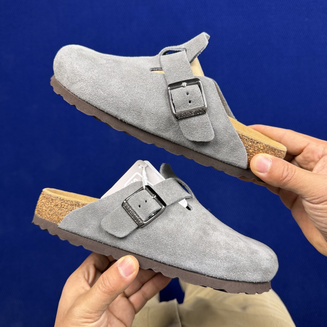 勃肯birkenstock 单排扣半拖鞋7色强势重新回溯，颜色色卡精选主力输出！【优质牛皮翻毛皮】【木糠