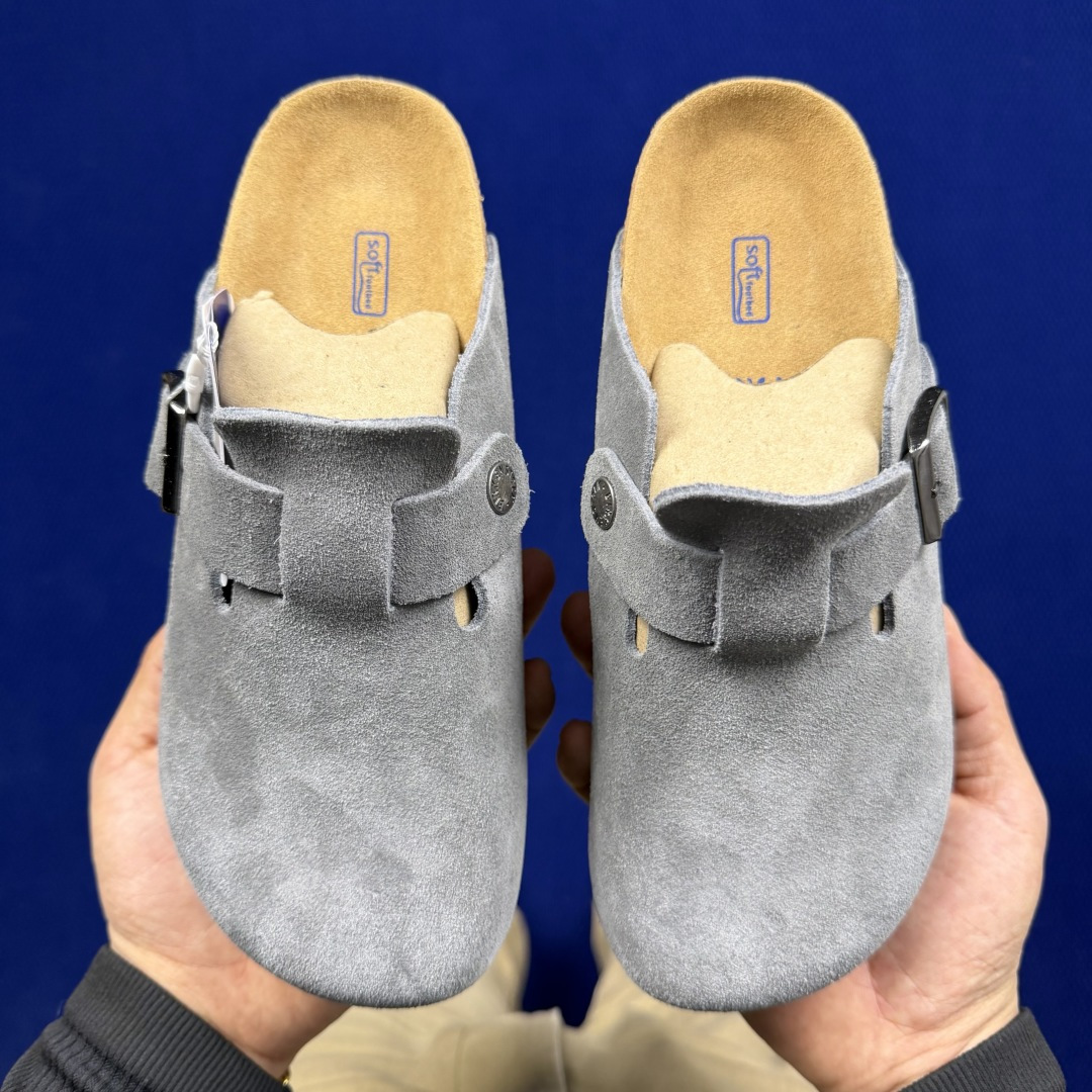 勃肯birkenstock 单排扣半拖鞋7色强势重新回溯，颜色色卡精选主力输出！【优质牛皮翻毛皮】【木糠