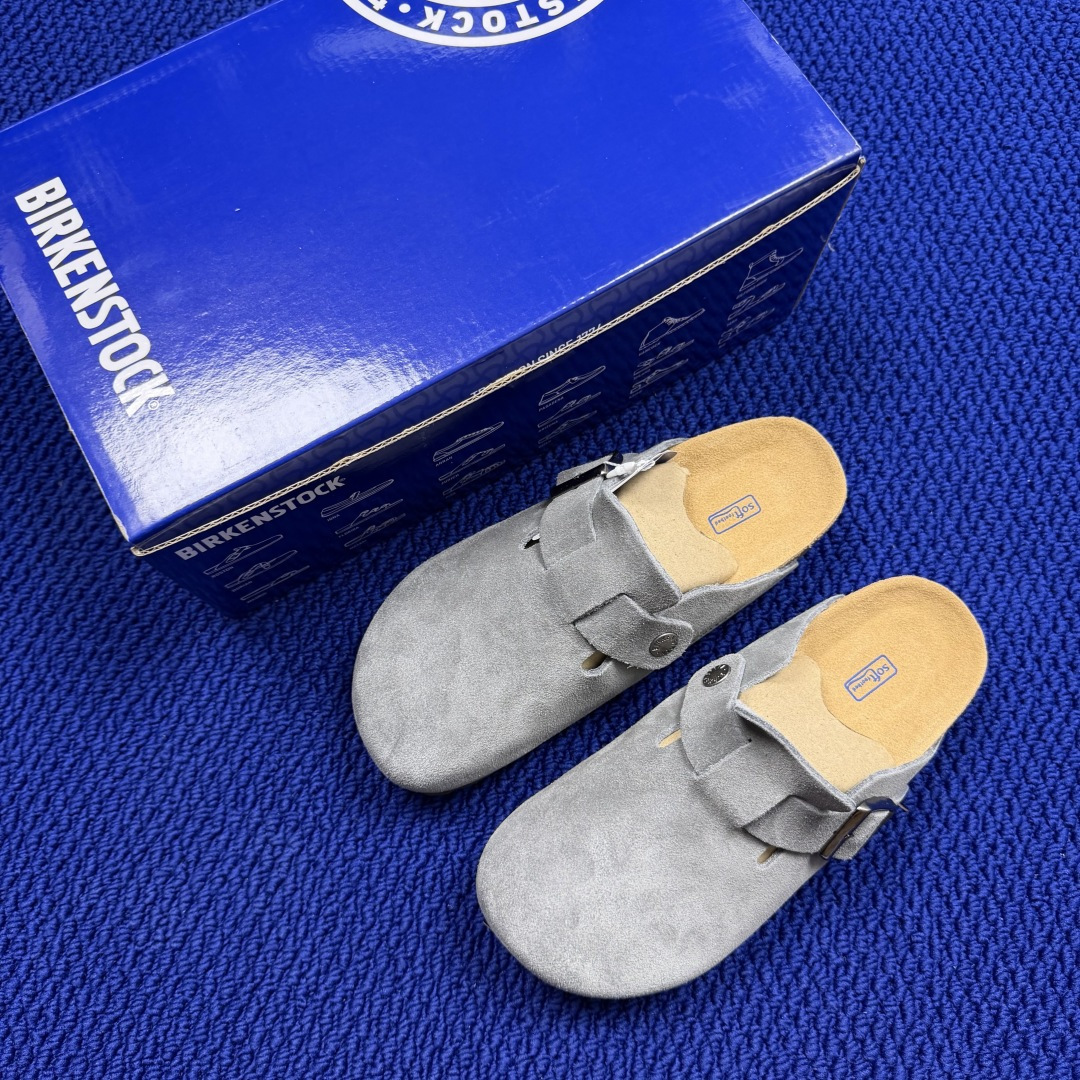 勃肯birkenstock 单排扣半拖鞋7色强势重新回溯，颜色色卡精选主力输出！【优质牛皮翻毛皮】【木糠
