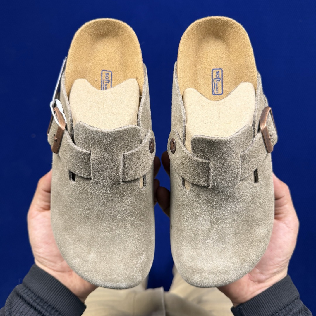 勃肯birkenstock 单排扣半拖鞋7色强势重新回溯，颜色色卡精选主力输出！【优质牛皮翻毛皮】【木糠