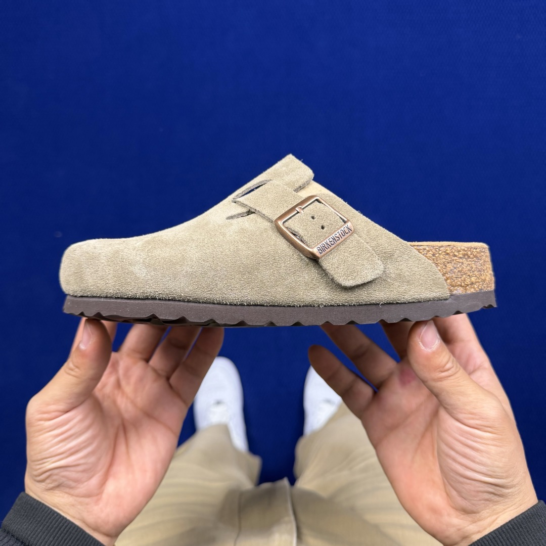 勃肯birkenstock 单排扣半拖鞋7色强势重新回溯，颜色色卡精选主力输出！【优质牛皮翻毛皮】【木糠