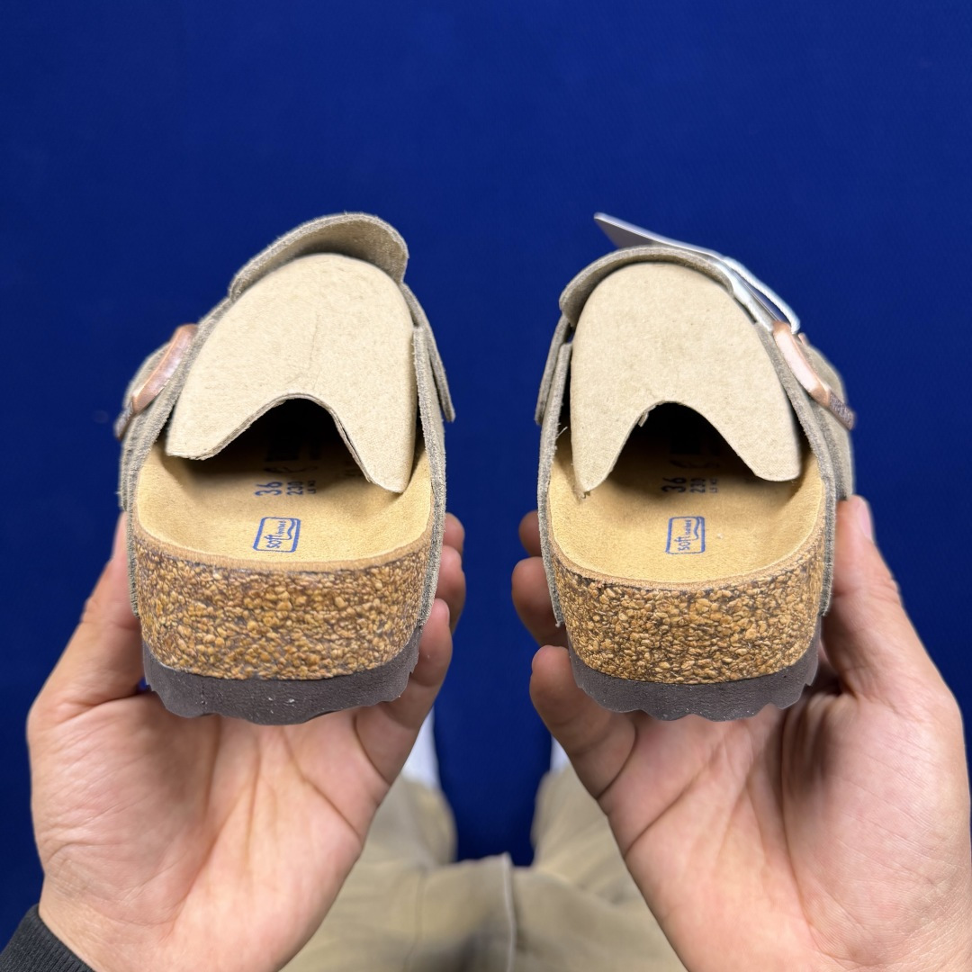 勃肯birkenstock 单排扣半拖鞋7色强势重新回溯，颜色色卡精选主力输出！【优质牛皮翻毛皮】【木糠