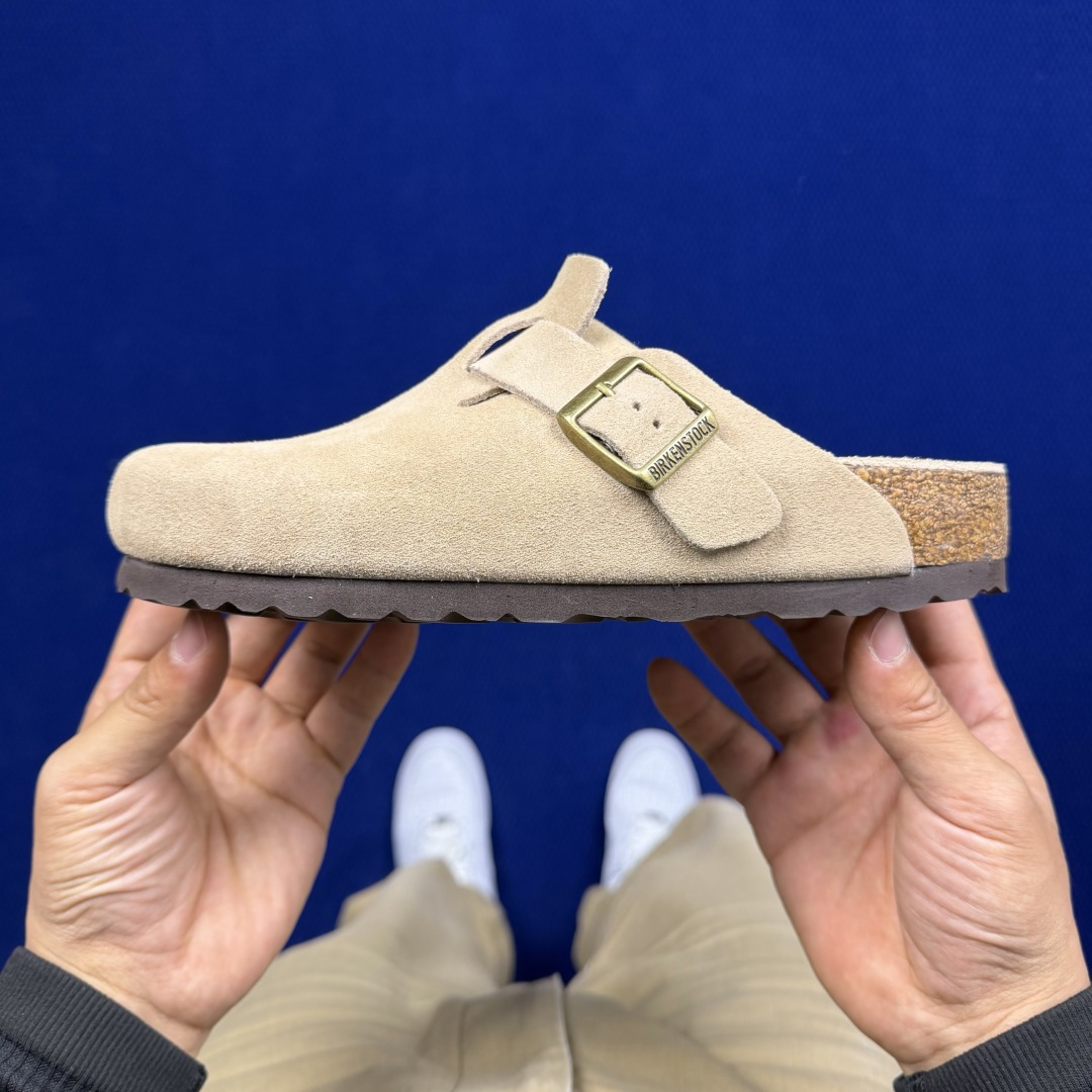 勃肯birkenstock 单排扣半拖鞋7色强势重新回溯，颜色色卡精选主力输出！【优质牛皮翻毛皮】【木糠