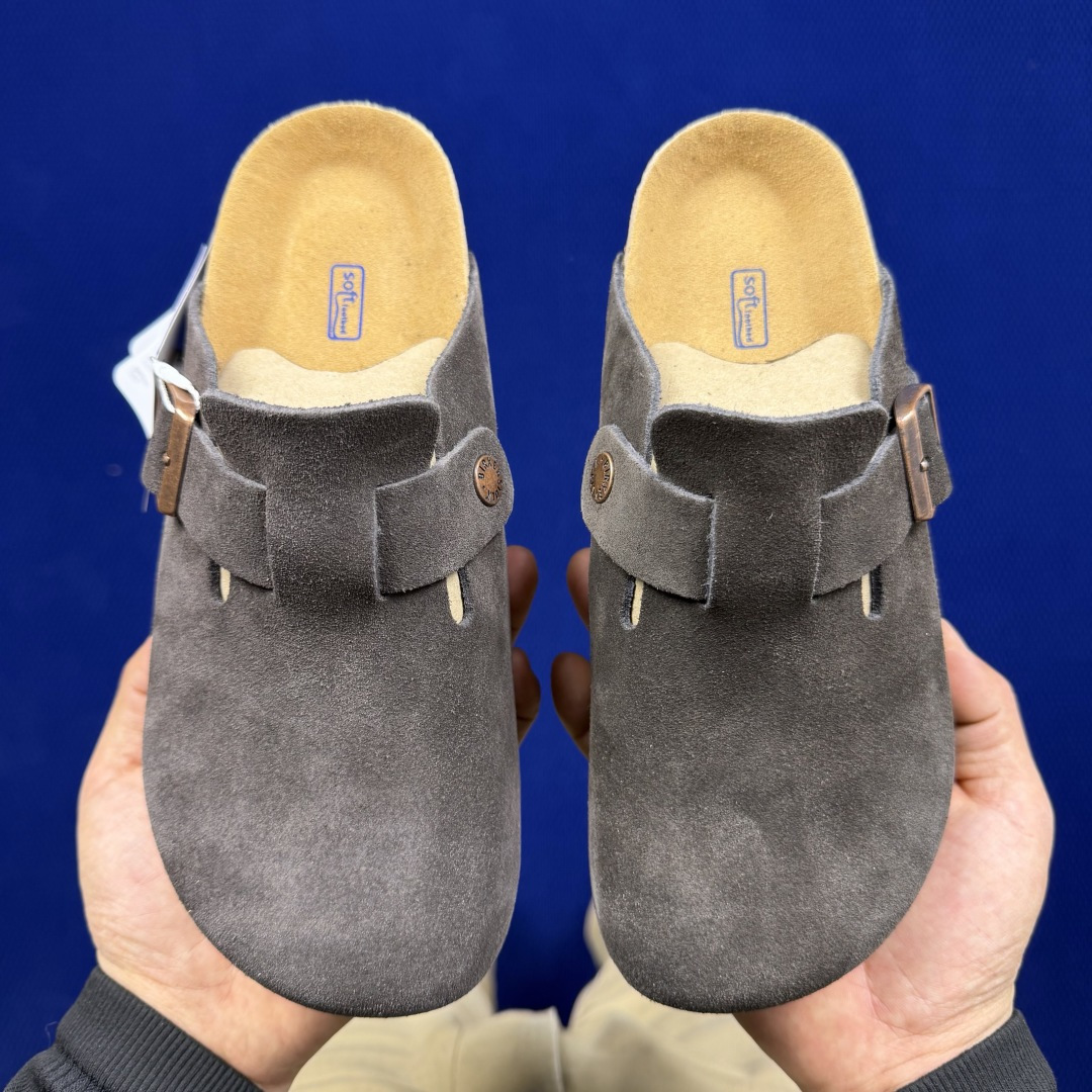 勃肯birkenstock 单排扣半拖鞋7色强势重新回溯，颜色色卡精选主力输出！【优质牛皮翻毛皮】【木糠