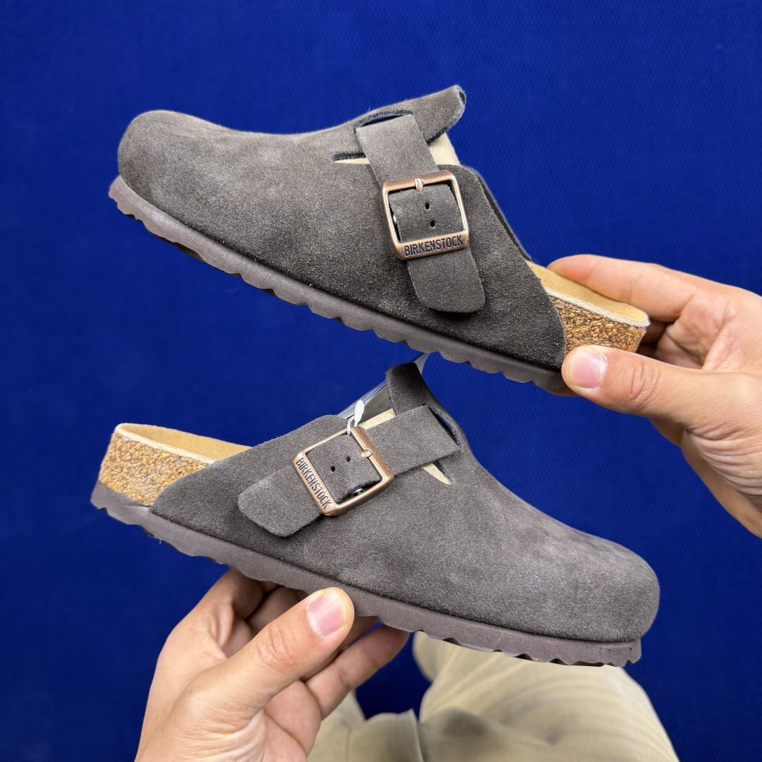 勃肯birkenstock 单排扣半拖鞋7色强势重新回溯，颜色色卡精选主力输出！【优质牛皮翻毛皮】【木糠