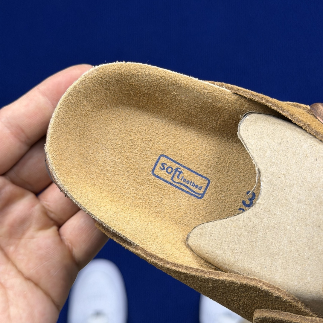 勃肯birkenstock 单排扣半拖鞋7色强势重新回溯，颜色色卡精选主力输出！【优质牛皮翻毛皮】【木糠