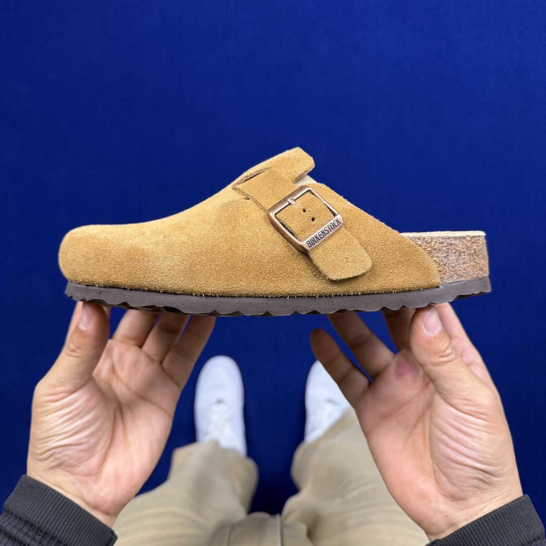 勃肯birkenstock 单排扣半拖鞋7色强势重新回溯，颜色色卡精选主力输出！【优质牛皮翻毛皮】【木糠