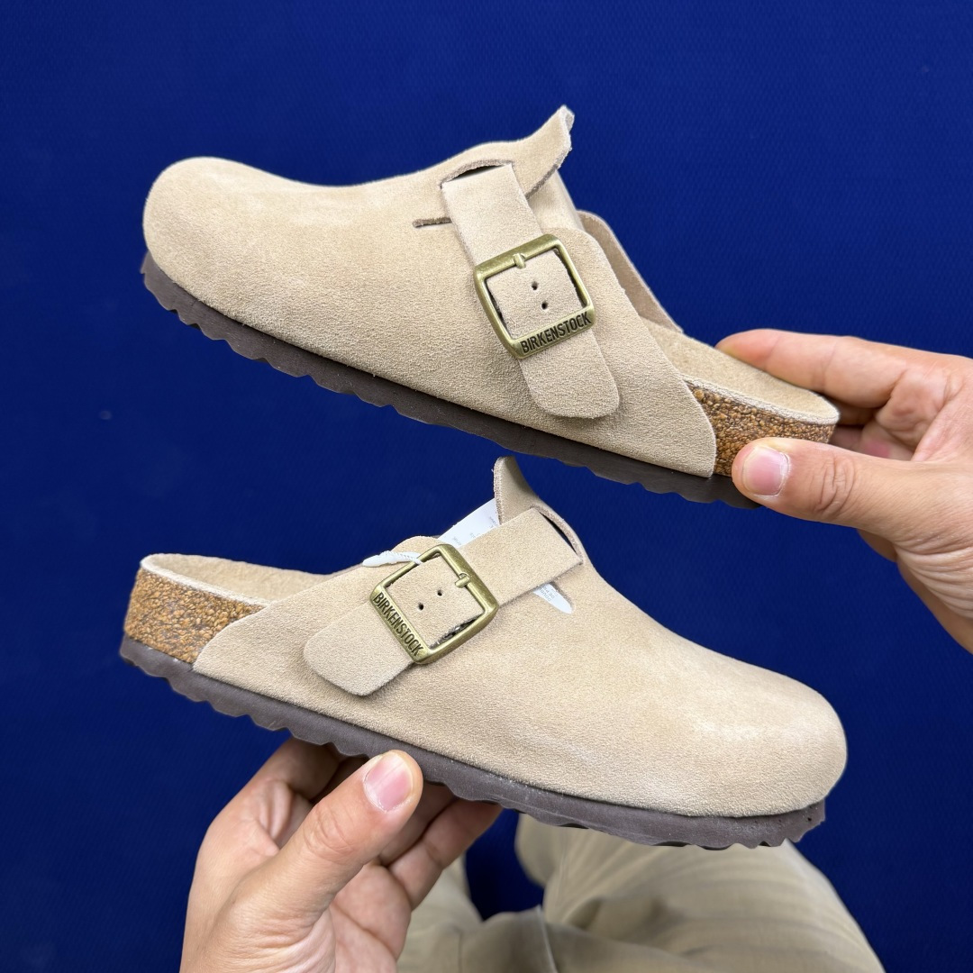 勃肯birkenstock 单排扣半拖鞋7色强势重新回溯，颜色色卡精选主力输出！【优质牛皮翻毛皮】【木糠