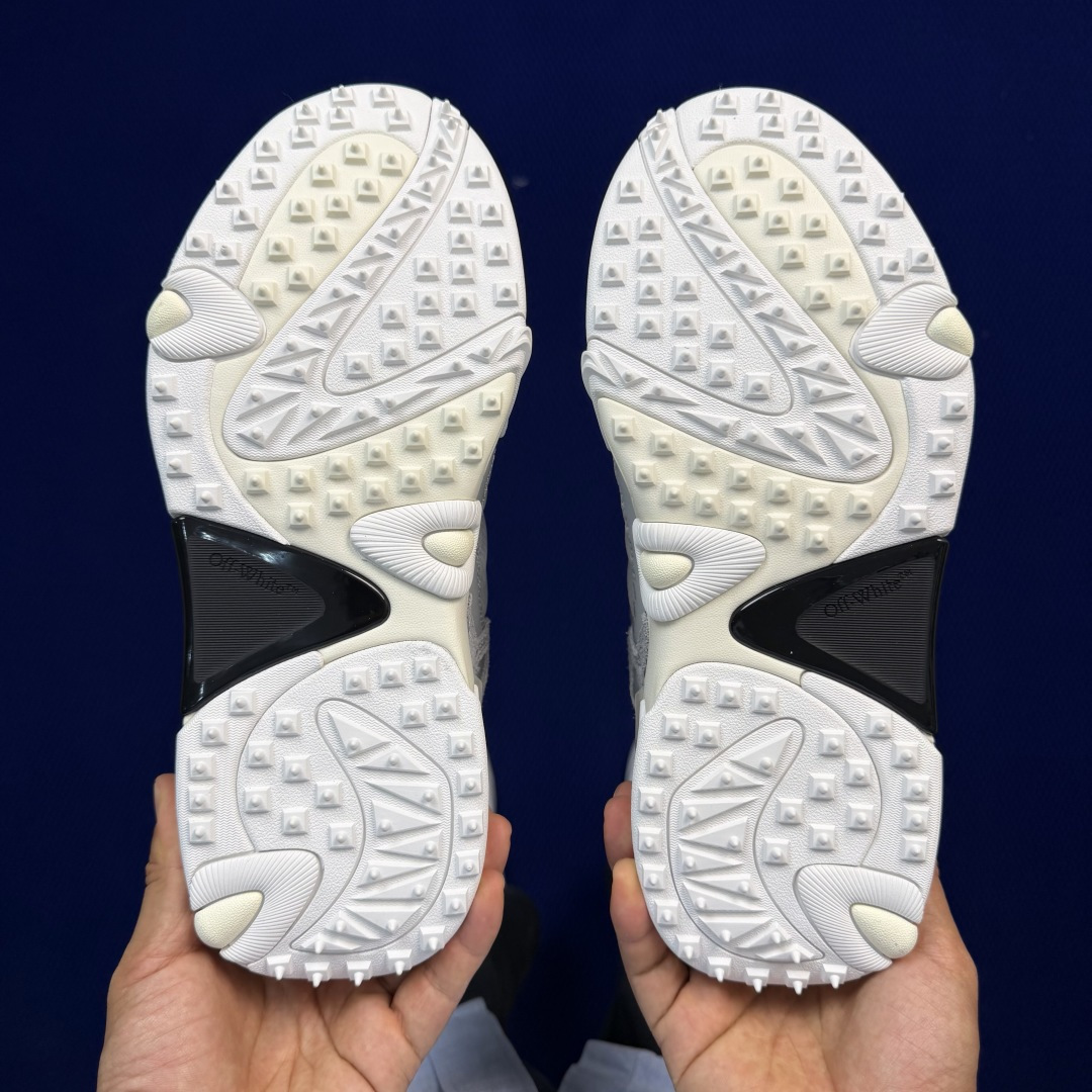 OW解构跑步鞋 OFF-WHITE ODSY -1000老爹风第20色:白灰高端产物 原鞋购入 细节拉满