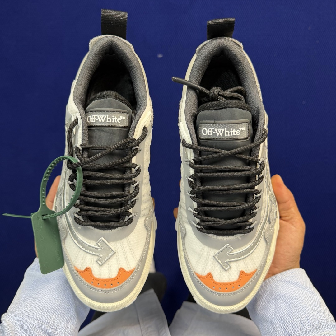 OW解构跑步鞋 OFF-WHITE ODSY -1000老爹风第20色:白灰高端产物 原鞋购入 细节拉满