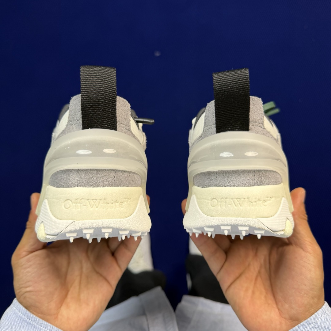OW解构跑步鞋 OFF-WHITE ODSY -1000老爹风第20色:白灰高端产物 原鞋购入 细节拉满