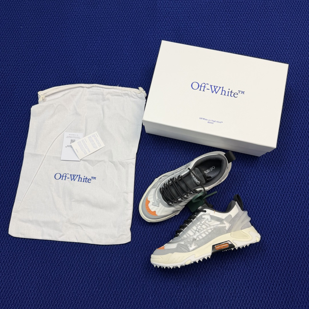 OW解构跑步鞋 OFF-WHITE ODSY -1000老爹风第20色:白灰高端产物 原鞋购入 细节拉满