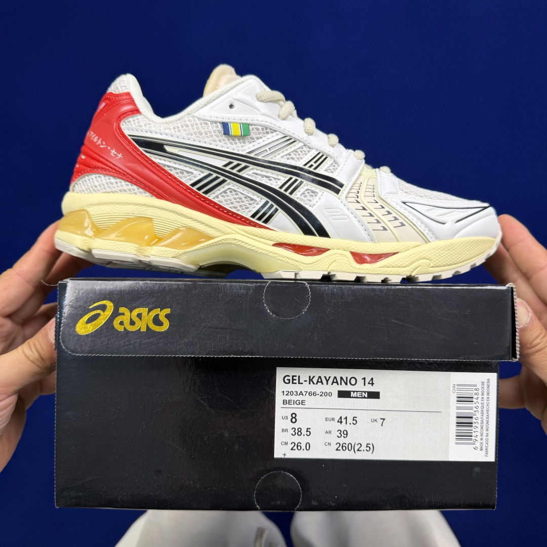 纯原亚瑟士 ASICS Gel-Kayano 14 共48色‼️货号：1203A766-200 米红尺码