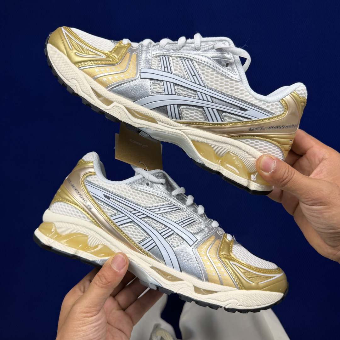 纯原亚瑟士 ASICS Gel-Kayano 14 共48色‼️货号：1203A537-104 金银白尺