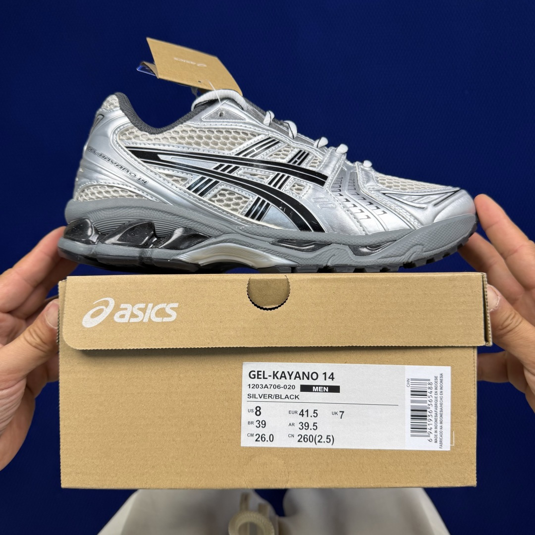 纯原亚瑟士 ASICS Gel-Kayano 14 共48色‼️货号：1203A706-020 银黑色尺