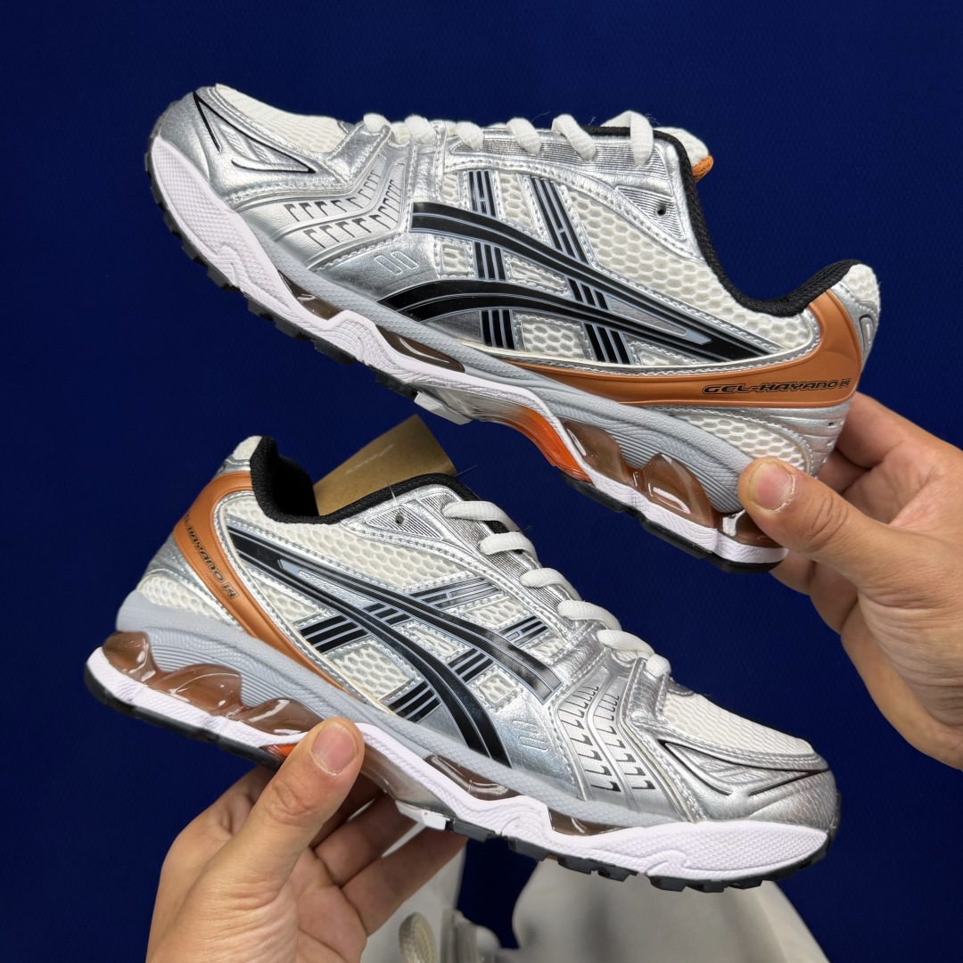纯原亚瑟士 ASICS Gel-Kayano 14 共48色‼️货号：1201A019–109 银白黄尺