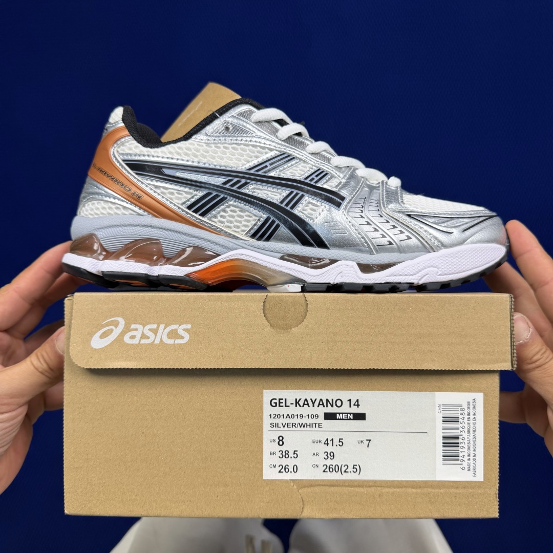 纯原亚瑟士 ASICS Gel-Kayano 14 共48色‼️货号：1201A019–109 银白黄尺