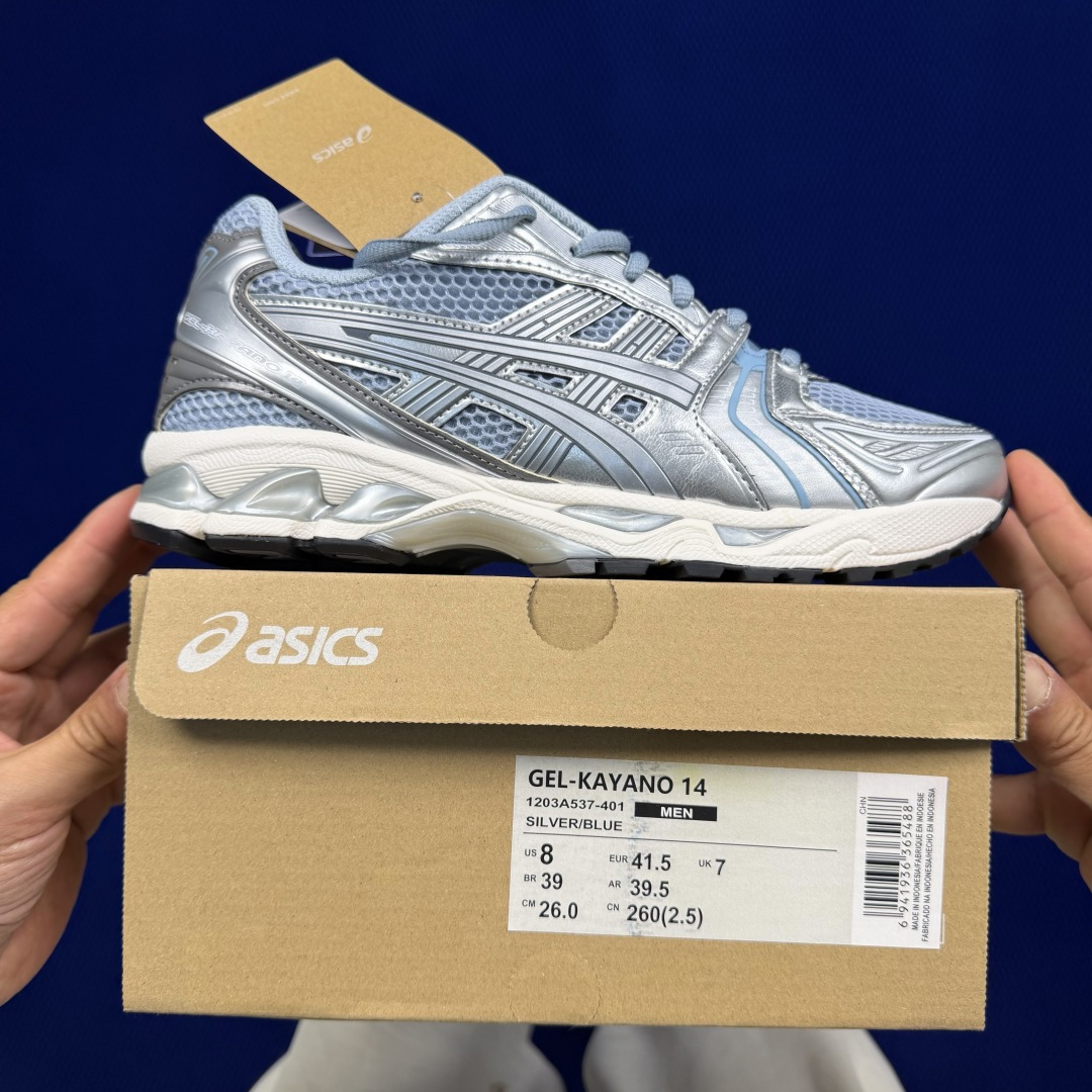 纯原亚瑟士 ASICS Gel-Kayano 14 共48色‼️货号：1203A537-401 银蓝尺码