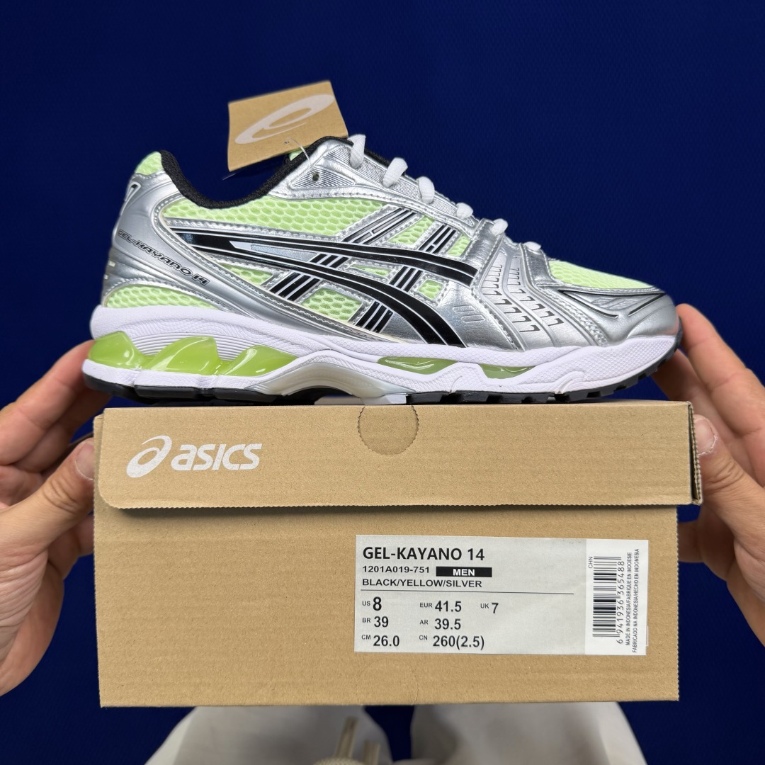 纯原亚瑟士 ASICS Gel-Kayano 14 共48色‼️货号：1201A019-751 银绿尺码