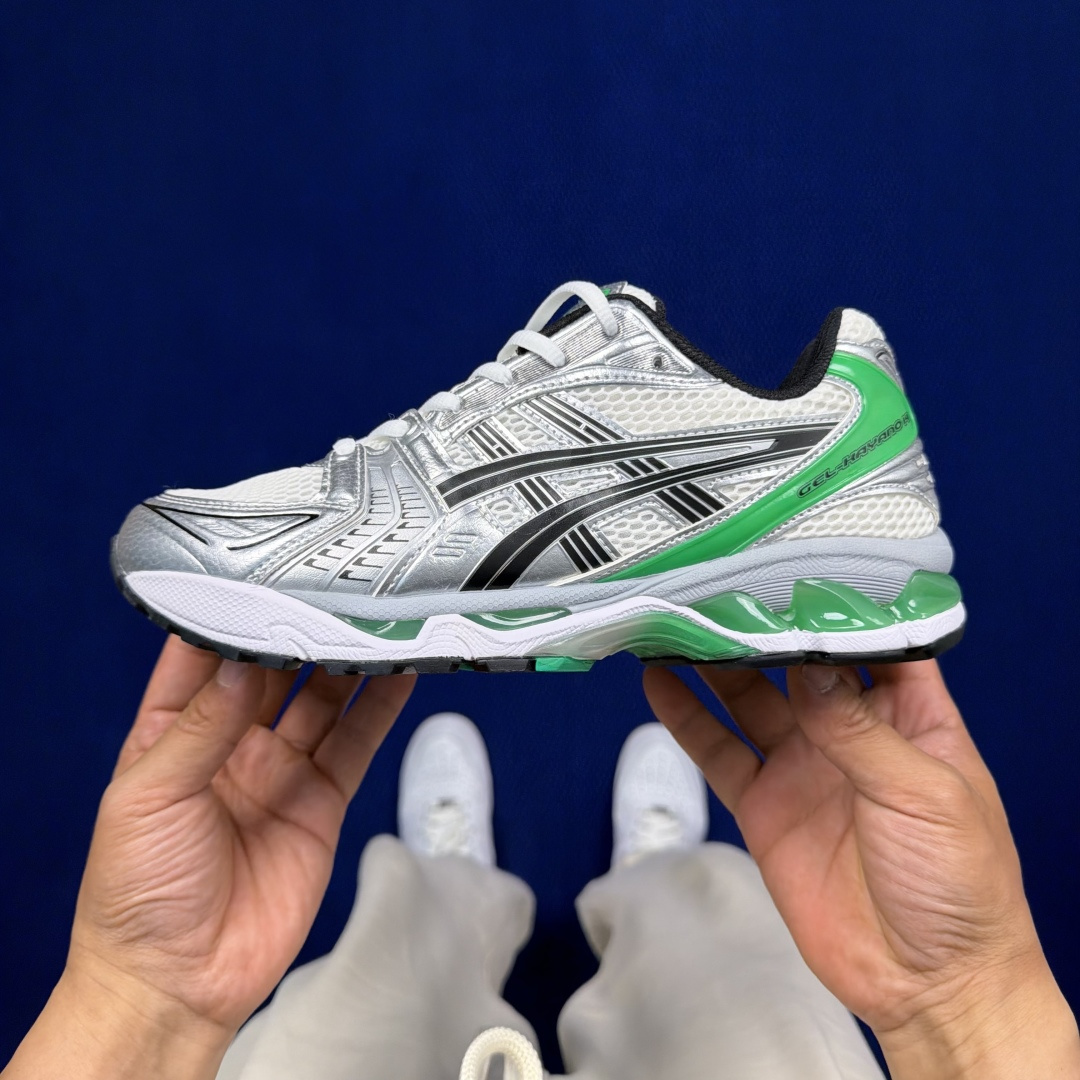 纯原亚瑟士 ASICS Gel-Kayano 14 共48色‼️货号：1201A019-119 银黑绿尺