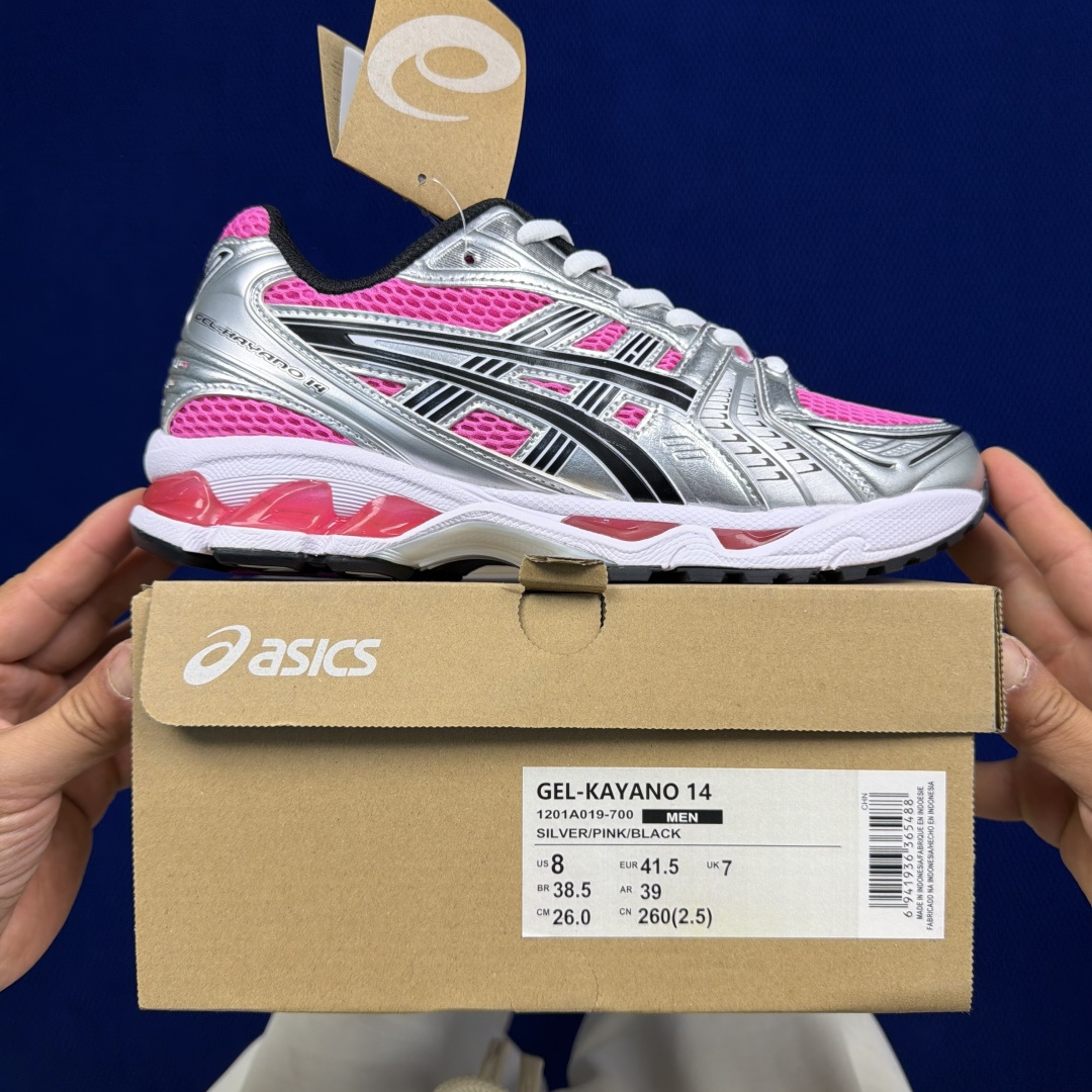 纯原亚瑟士 ASICS Gel-Kayano 14 共48色‼️货号：1201A019-700 银粉黑尺