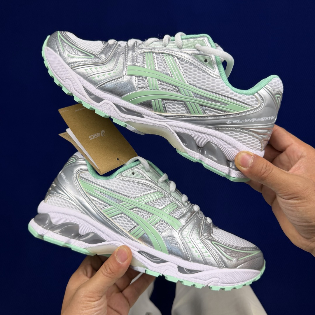 纯原亚瑟士 ASICS Gel-Kayano 14 共48色‼️货号：1202A056-105 银绿尺码