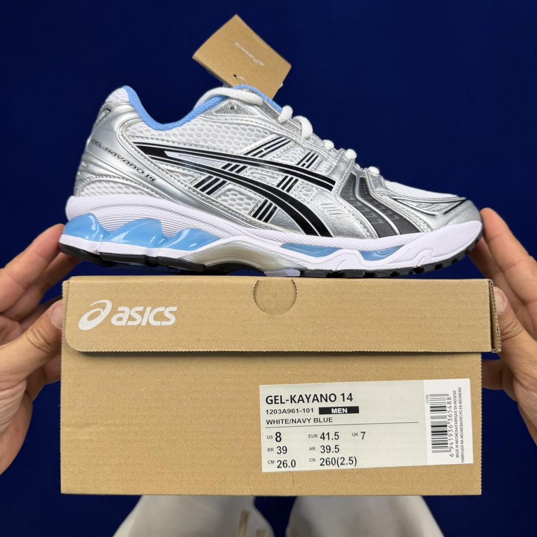 纯原亚瑟士 ASICS Gel-Kayano 14 共48色‼️货号：1203A961-101 白海军蓝