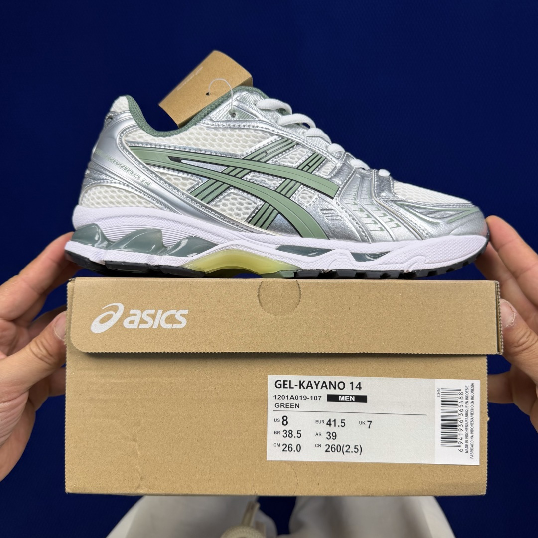 纯原亚瑟士 ASICS Gel-Kayano 14 共48色‼️货号：1201A019-107 绿色尺码