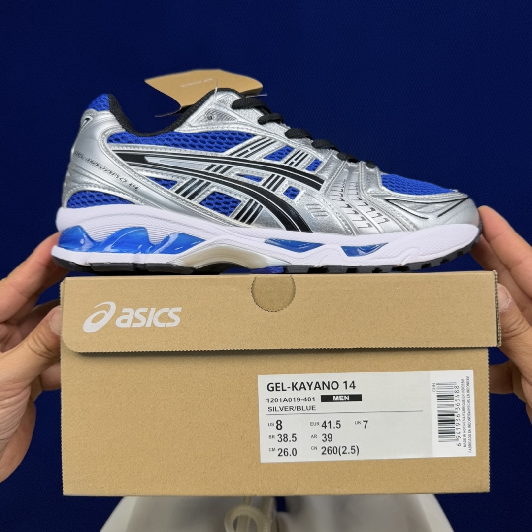 纯原亚瑟士 ASICS Gel-Kayano 14 共48色‼️货号：1201A019-401 银蓝尺码