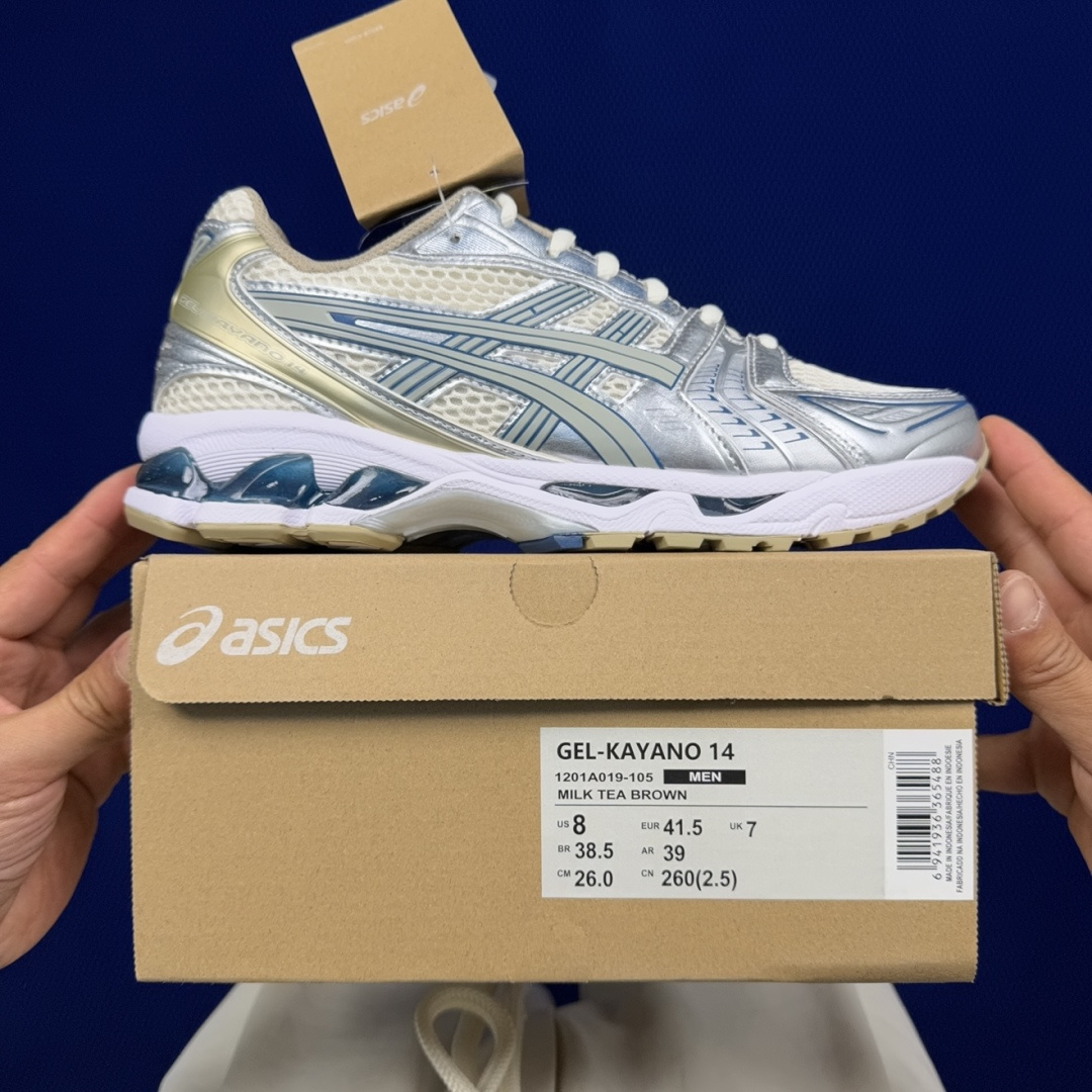 纯原亚瑟士 ASICS Gel-Kayano 14 共48色‼️货号：1201A019-105 银白绿尺