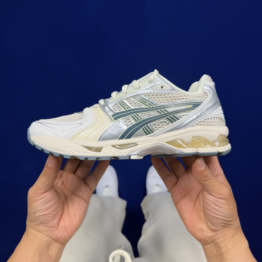 纯原亚瑟士 ASICS Gel-Kayano 14 共48色‼️货号：1201A019-200 银白绿尺
