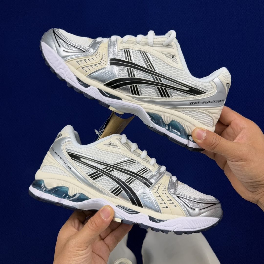 纯原亚瑟士 ASICS Gel-Kayano 14 共48色‼️货号：1202A056-109 白黑银尺