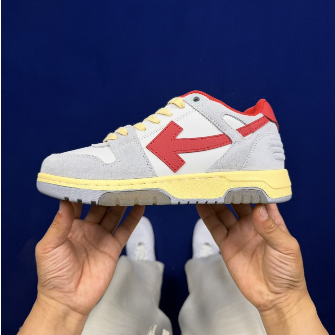 顶奢OW板鞋 Off-White板鞋 共62色‼️市面最强品质！全方位复刻！带原装扣全套包装灰红尺码：3
