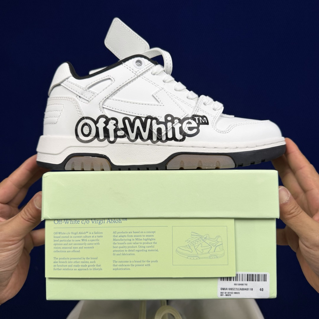 顶奢OW板鞋 Off-White板鞋 共62色‼️市面最强品质！全方位复刻！带原装扣全套包装白色印花尺码
