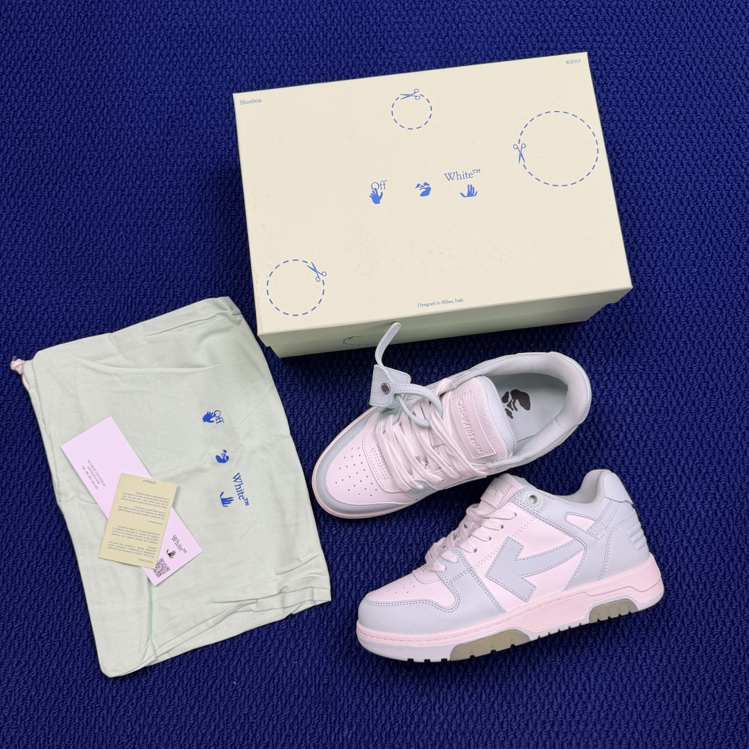 顶奢OW板鞋 Off-White板鞋 共62色‼️市面最强品质！全方位复刻！带原装扣全套包装浅绿白尺码：