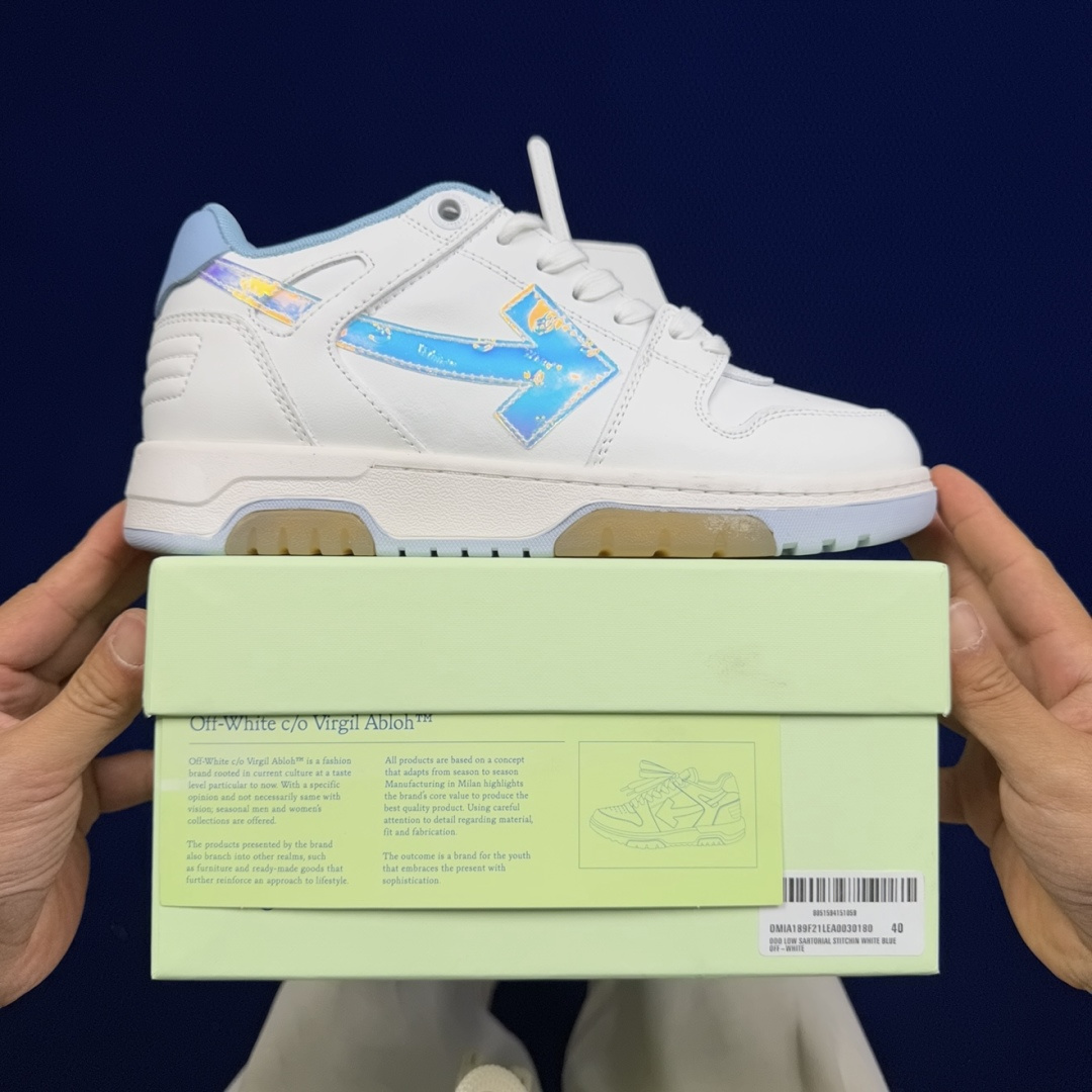 顶奢OW板鞋 Off-White板鞋 共62色‼️市面最强品质！全方位复刻！带原装扣全套包装白蓝变色尺码