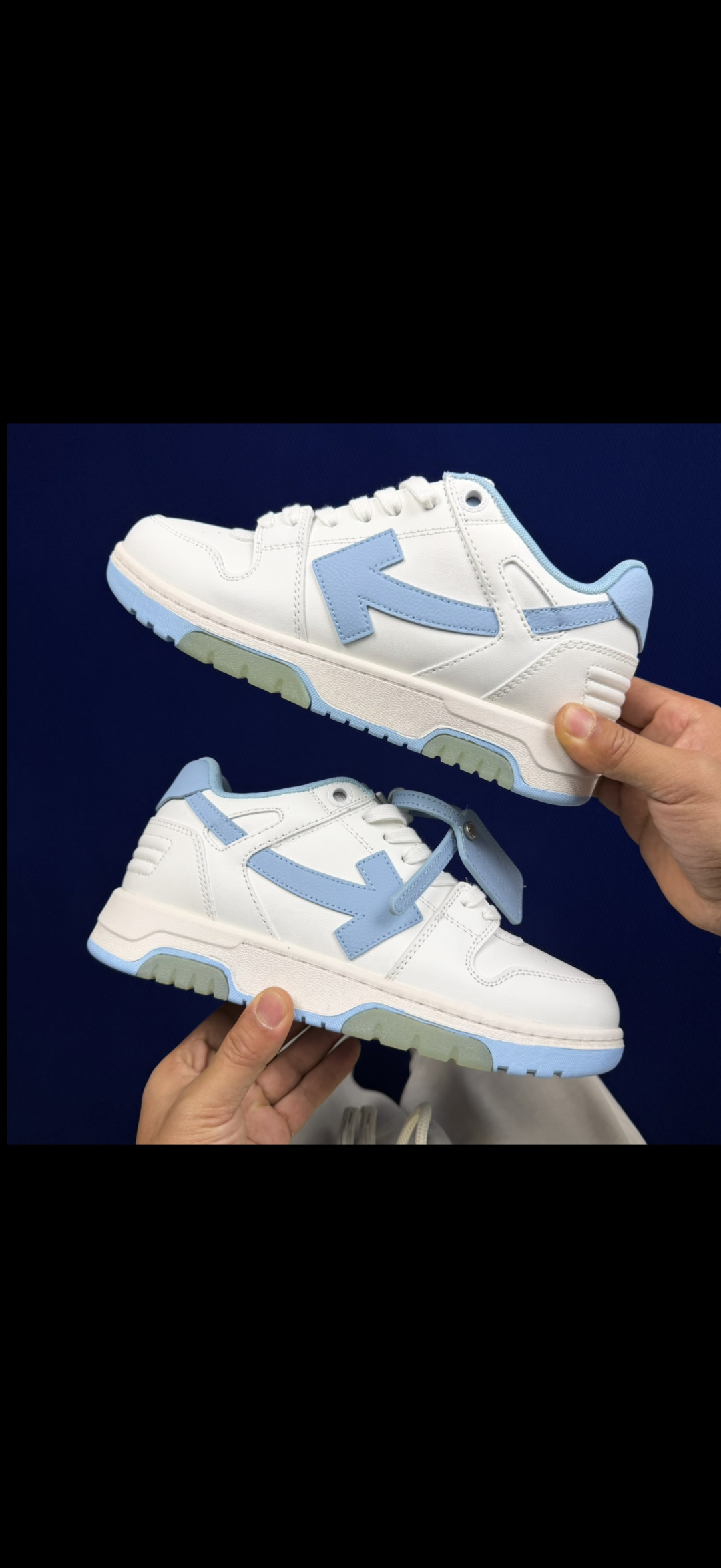 顶奢OW板鞋 Off-White板鞋 共62色‼️市面最强品质！全方位复刻！带原装扣全套包装天蓝白尺码：