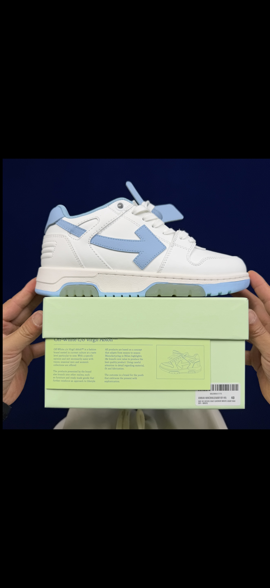 顶奢OW板鞋 Off-White板鞋 共62色‼️市面最强品质！全方位复刻！带原装扣全套包装天蓝白尺码：