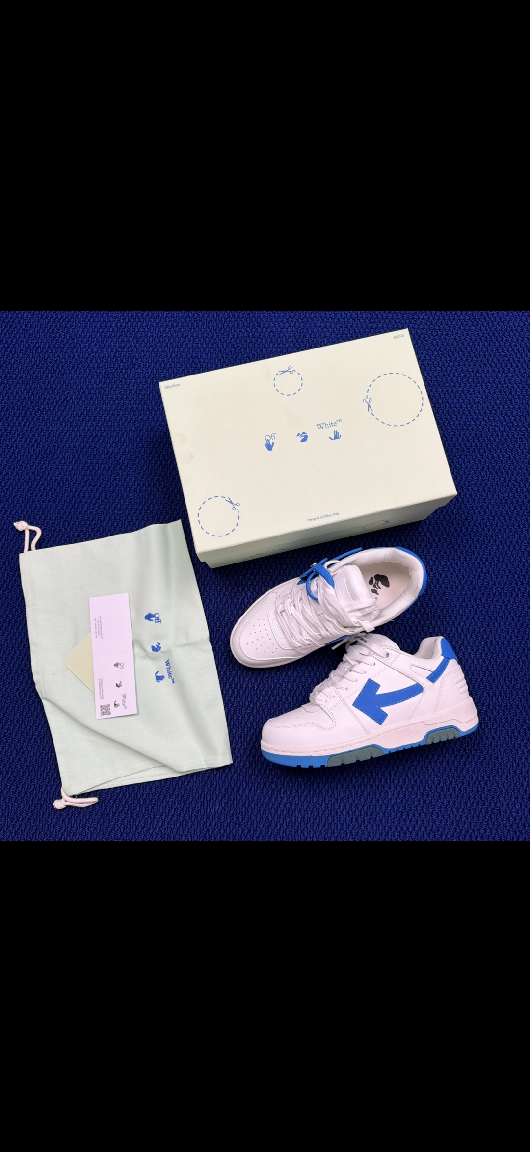 顶奢OW板鞋 Off-White板鞋 共62色‼️市面最强品质！全方位复刻！带原装扣全套包装白湖蓝尺码：