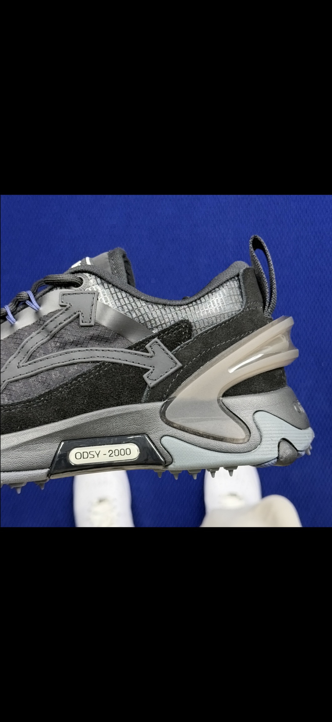OW解构跑步鞋 OFF-WHITE ODSY -2000老爹风第22色:黑色高端产物 原鞋购入 细节拉满
