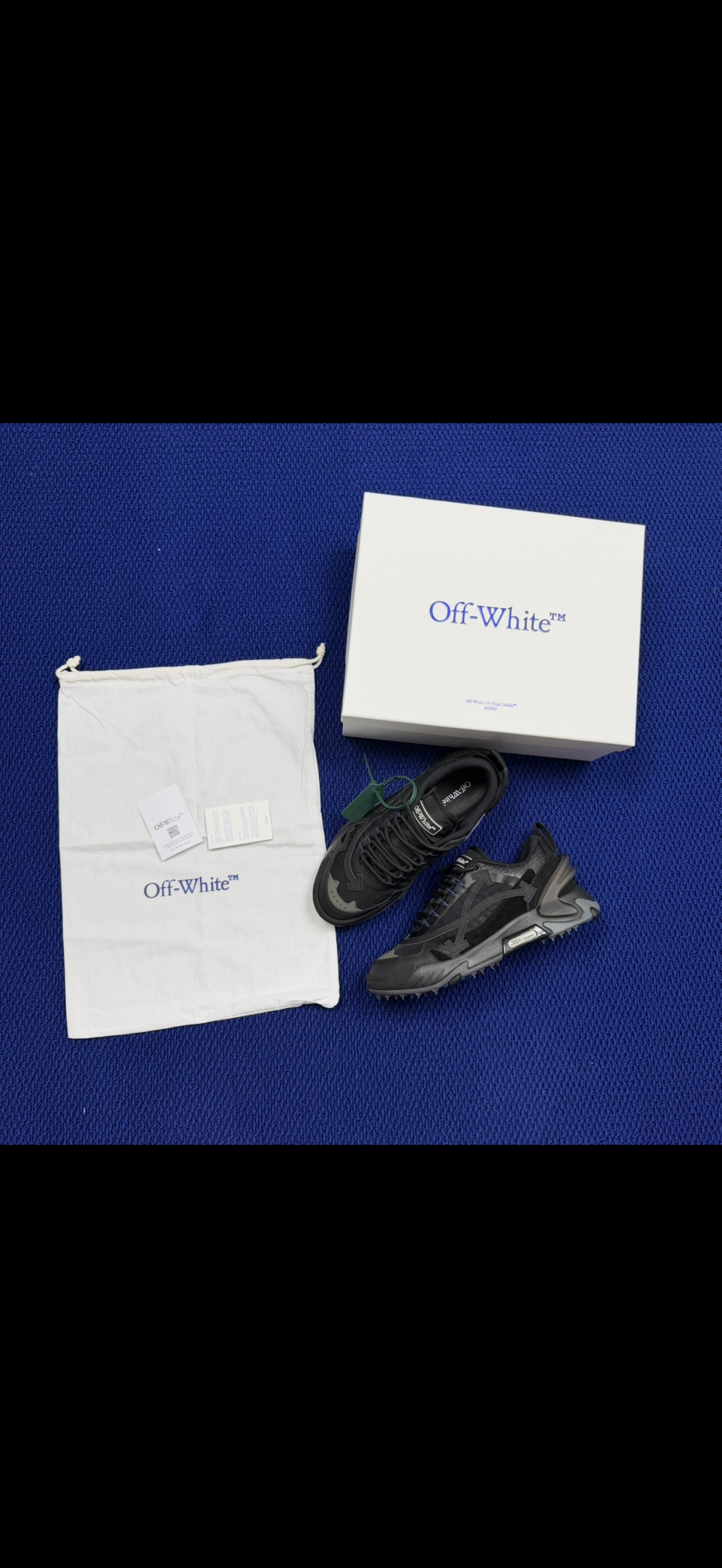 OW解构跑步鞋 OFF-WHITE ODSY -2000老爹风第22色:黑色高端产物 原鞋购入 细节拉满