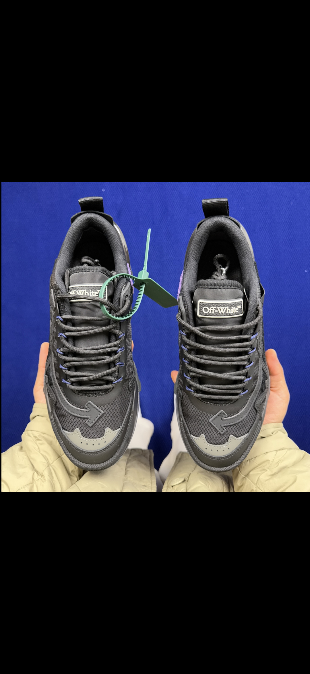 OW解构跑步鞋 OFF-WHITE ODSY -2000老爹风第22色:黑色高端产物 原鞋购入 细节拉满