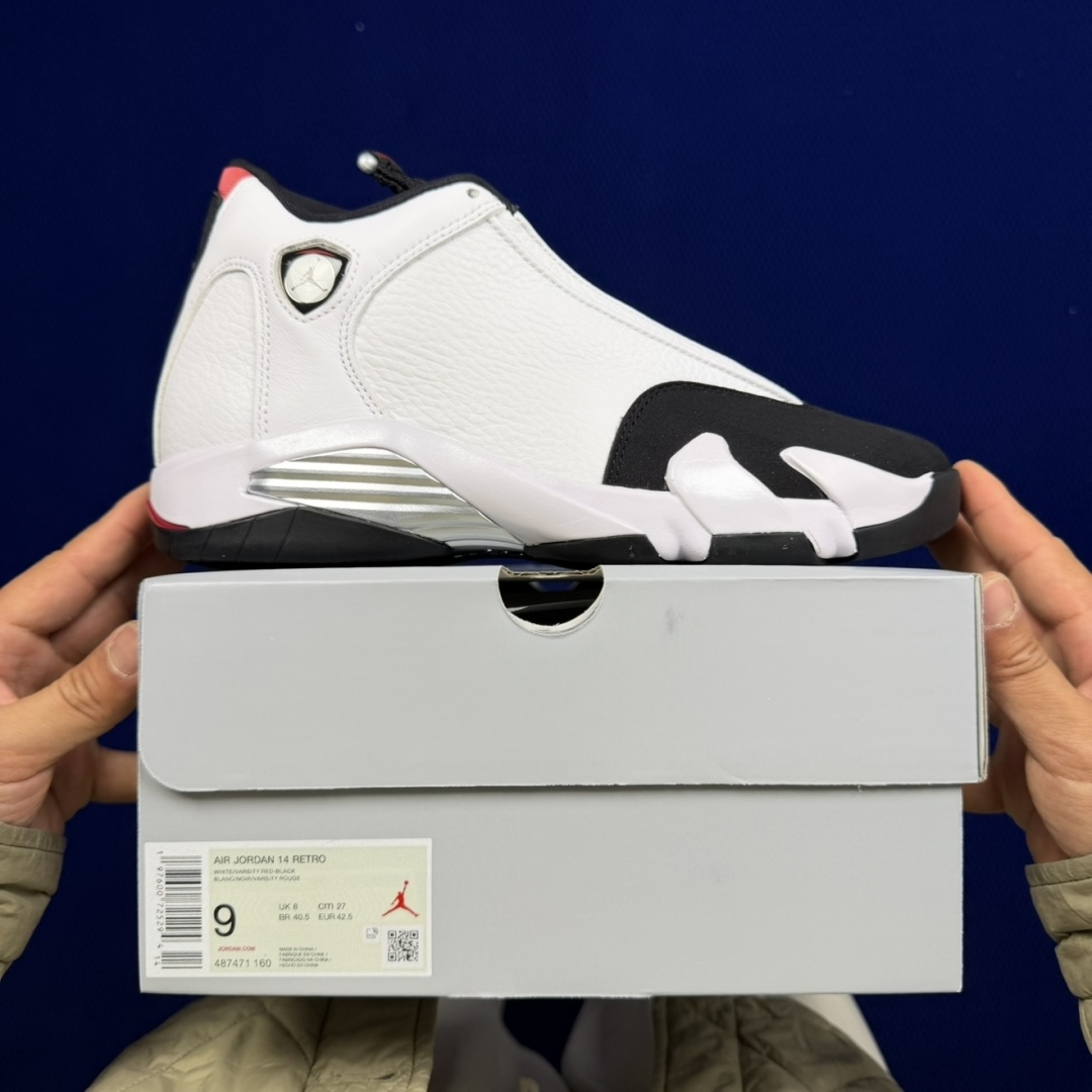 【DG2.0】aj14白黑 Air Jordan 14 “Black Toe” 原厂皮料 原厂碳版 原厂