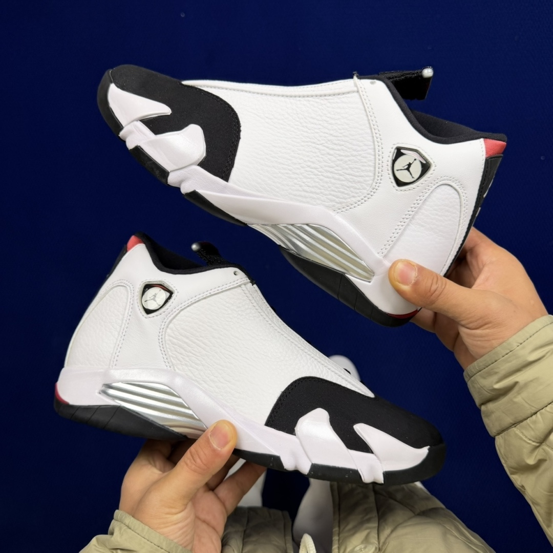 【DG2.0】aj14白黑 Air Jordan 14 “Black Toe” 原厂皮料 原厂碳版 原厂