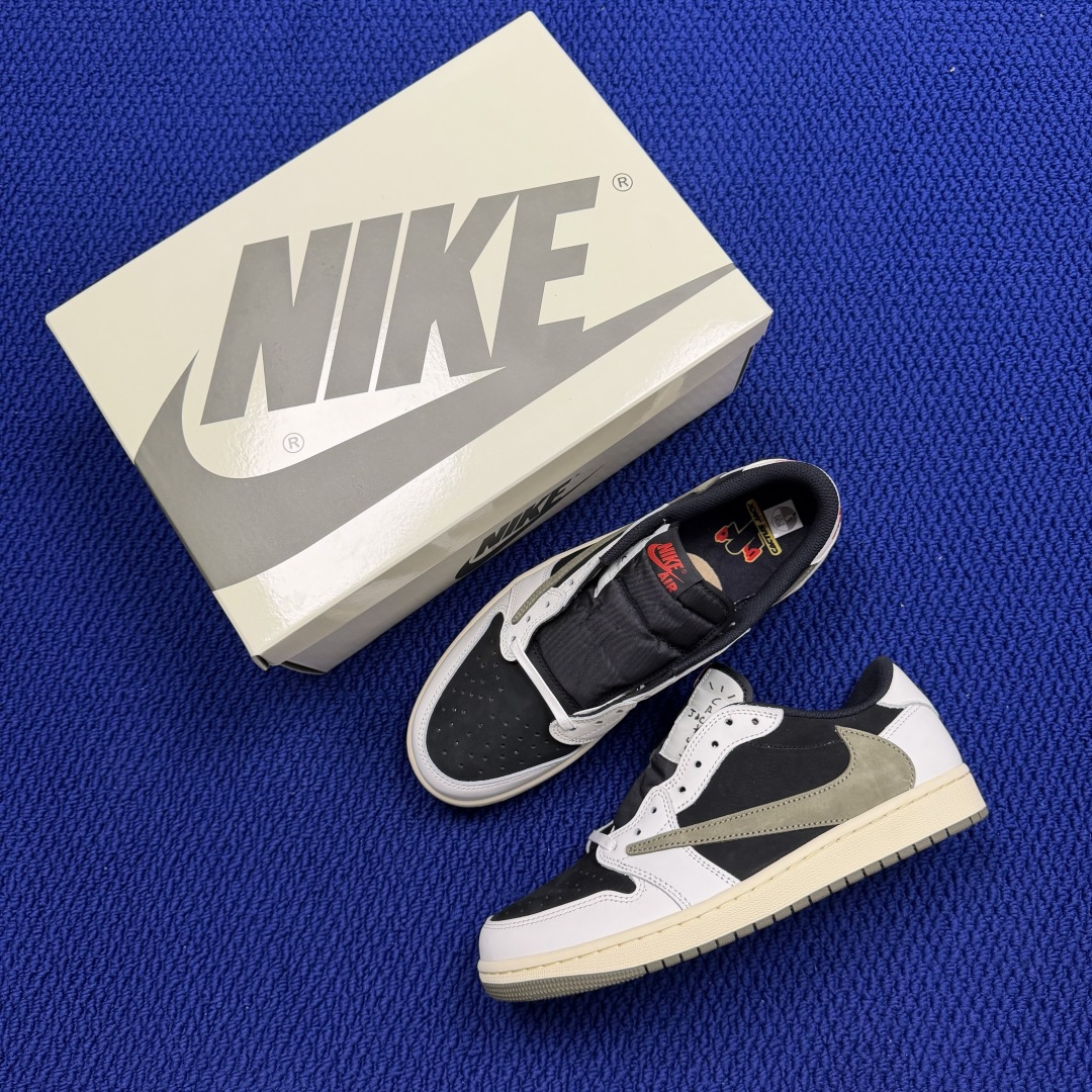 【DG2.0】aj1倒钩低帮黑绿橄榄🫒 Travis Scott x Jordan Air Jordan