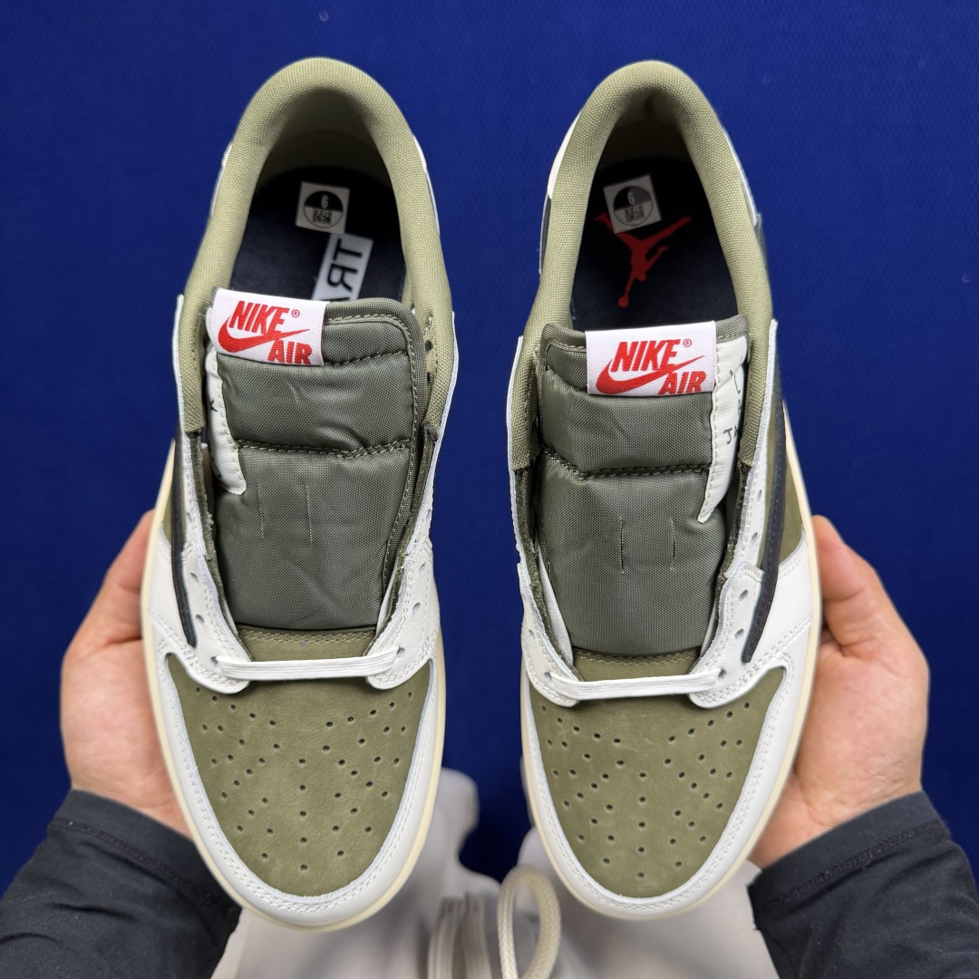 【DG2.0】aj1倒钩低帮米绿 Jordan × Travis Scott Air Jordan 1 