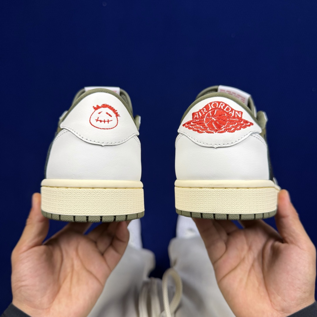 【DG2.0】aj1倒钩低帮米绿 Jordan × Travis Scott Air Jordan 1 