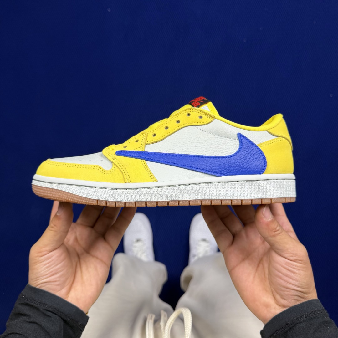 【DG2.0】aj1倒钩低帮黄色 Travis Scott × Jordan Air Jordan 1 