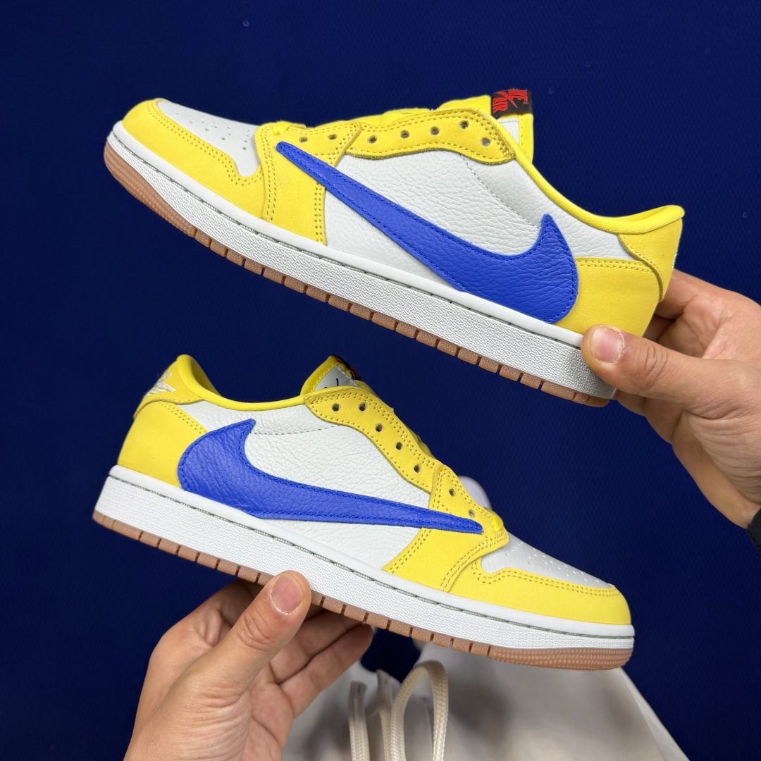 【DG2.0】aj1倒钩低帮黄色 Travis Scott × Jordan Air Jordan 1 